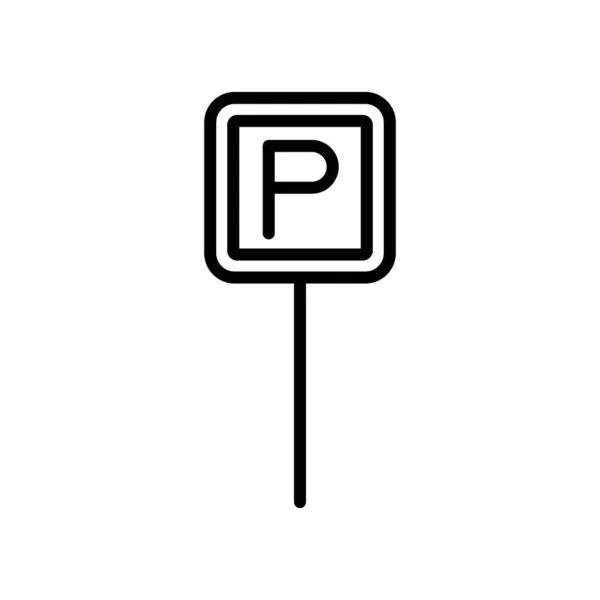 Vector Icono Estacionamiento Aislado Sobre Fondo Blanco Signo Estacionamiento Transparente — Archivo Imágenes Vectoriales