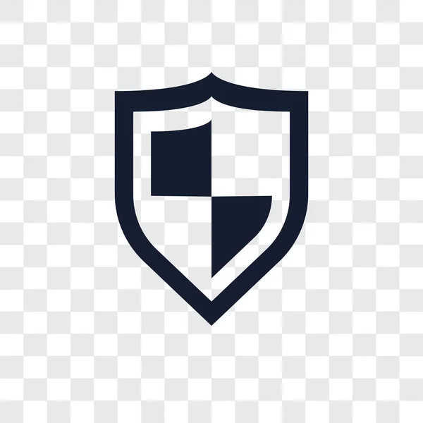 Ícone Vetor Escudo Isolado Fundo Transparente Conceito Logotipo Escudo —  Vetores de Stock