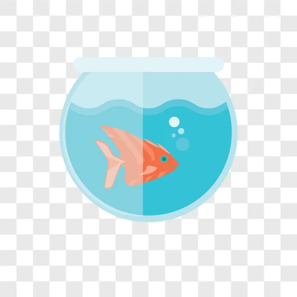 Fishbowl Vektor Ikonen Isolerad Transparent Bakgrund Fishbowl Logotyp Koncept — Stock vektor