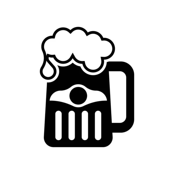 Icono Cerveza Vector Aislado Sobre Fondo Blanco Signo Transparente Cerveza — Archivo Imágenes Vectoriales
