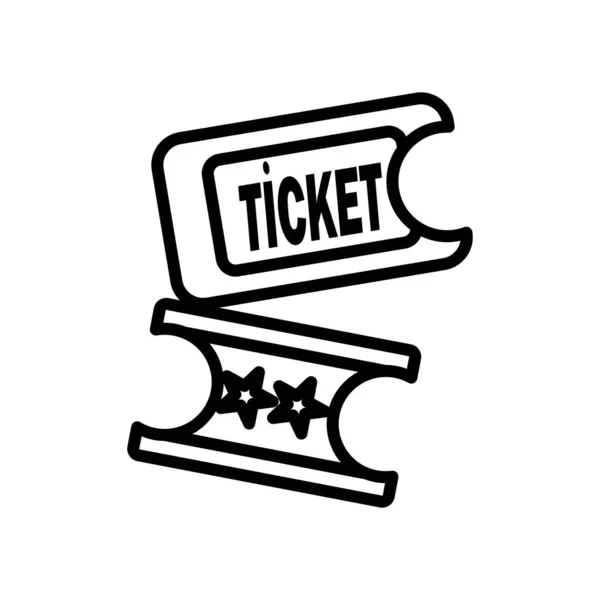 Εισιτήριο Διάνυσμα Εικονίδιο Απομονώνονται Λευκό Φόντο Εισιτήριο Διαφανή Σημάδι Στοιχεία — Διανυσματικό Αρχείο