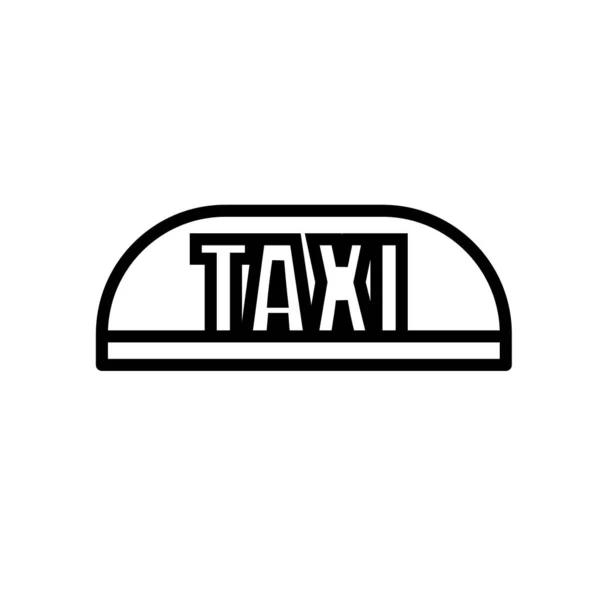 Taxi Vector Icono Aislado Sobre Fondo Blanco Taxi Signo Transparente — Archivo Imágenes Vectoriales