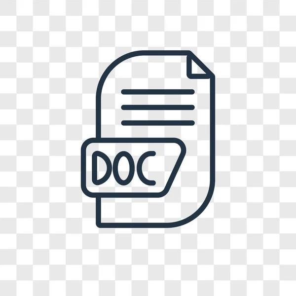 Icône Vectorielle Doc Isolée Sur Fond Transparent Concept Logo Doc — Image vectorielle