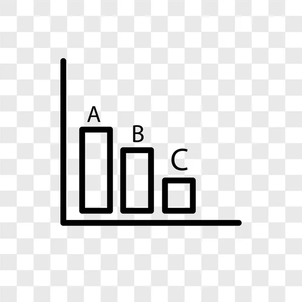 Saydam Arka Plan Üzerinde Çubuk Grafik Logo Kavramı Izole Çubuk — Stok Vektör