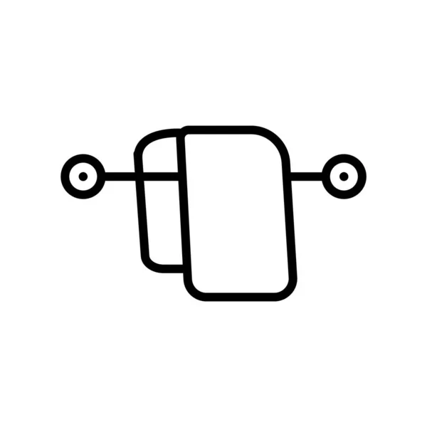 Значок Рушниці Вектор Ізольовано Білому Тлі Рушники Прозорий Знак Лінійний — стоковий вектор
