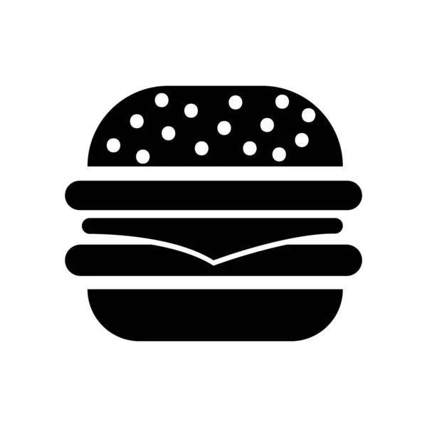Burger Wektor Ikona Białym Tle Białym Tle Przezroczyste Znak Burger — Wektor stockowy