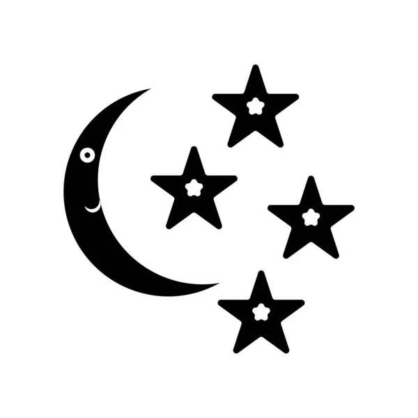 Nacht Icon Vektor Isoliert Auf Weißem Hintergrund Nacht Transparente Zeichen — Stockvektor