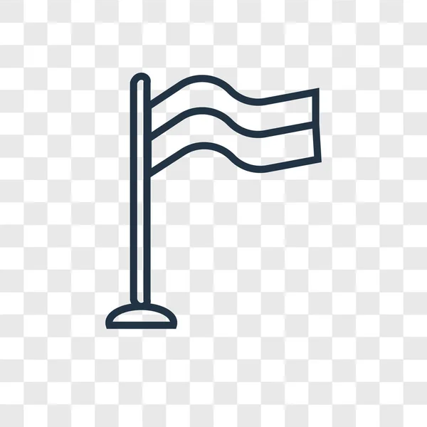 Ikona Příznaku Vektor Izolované Průhledné Pozadí Koncept Loga Vlajka — Stockový vektor