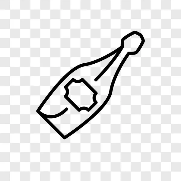 Champagner Vektor Symbol Isoliert Auf Transparentem Hintergrund Champagner Logo Konzept — Stockvektor