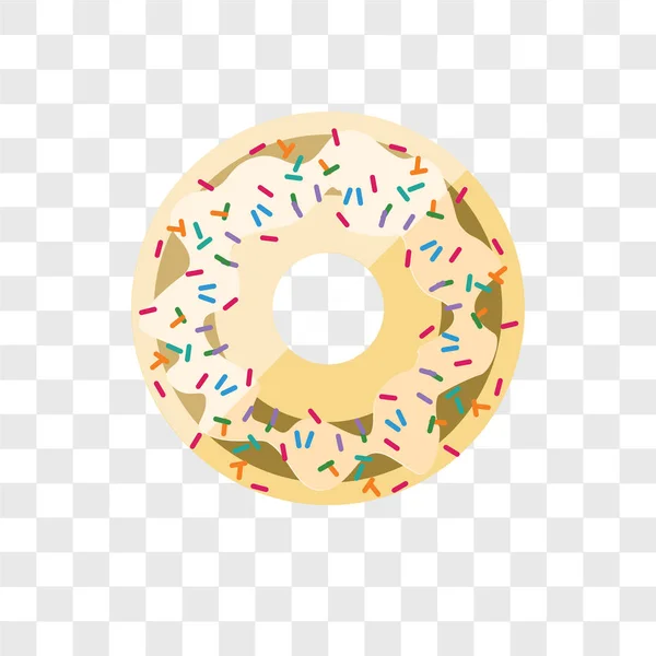 Icono Vector Donut Aislado Sobre Fondo Transparente Concepto Logotipo Donut — Vector de stock