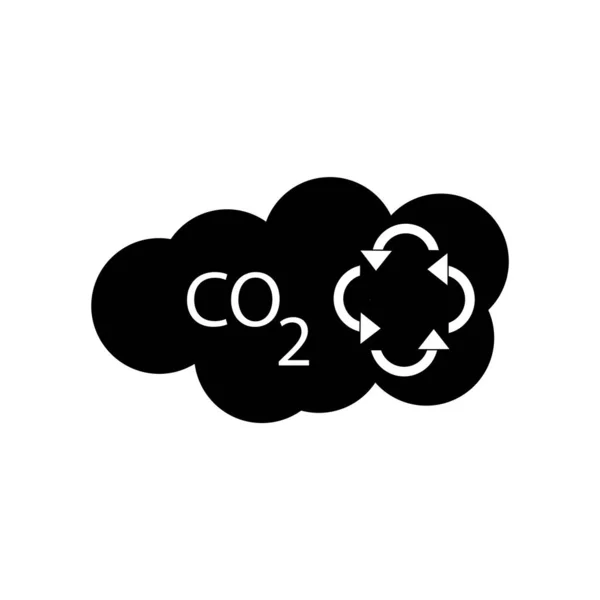 Вектор Значка Co2 Изолирован Белом Фоне Знак Co2 Прозрачный Черные — стоковый вектор