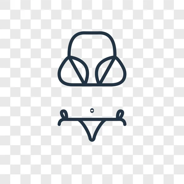 Ícone Vetor Biquíni Isolado Fundo Transparente Conceito Logotipo Biquíni —  Vetores de Stock
