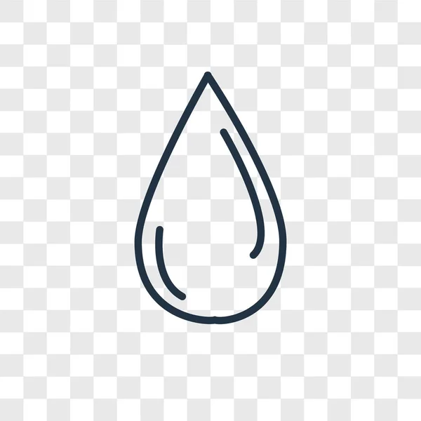 Icono Vector Gota Agua Aislado Sobre Fondo Transparente Concepto Logotipo — Archivo Imágenes Vectoriales
