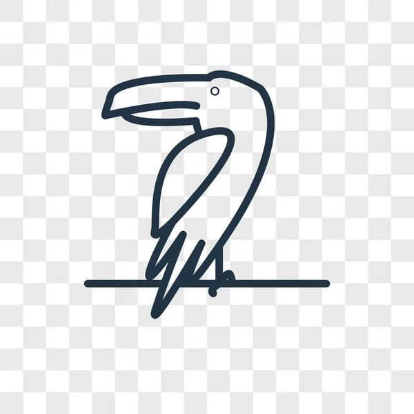 Ícone Vetorial Toucan Isolado Fundo Transparente Conceito Logotipo Toucan —  Vetores de Stock
