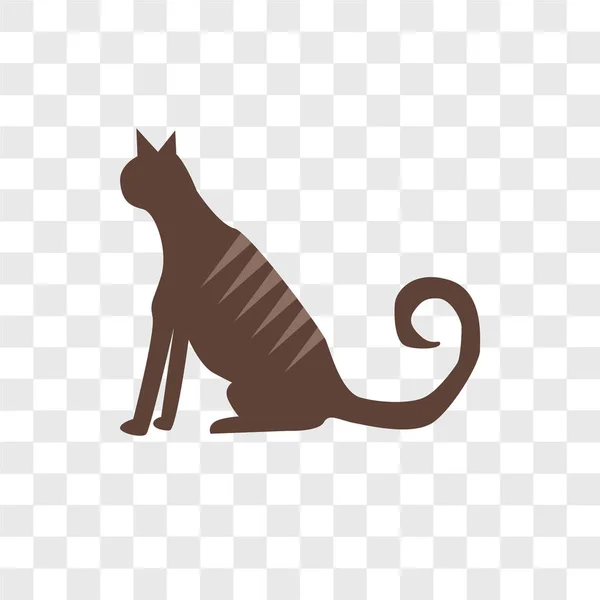 Cat Vector Icon Isolated Transparent Background Cat Logo Concept — Stock Vector