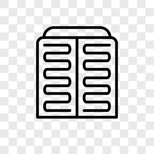 Kondensator Vektor Symbol Isoliert Auf Transparentem Hintergrund Kondensator Logo Konzept — Stockvektor
