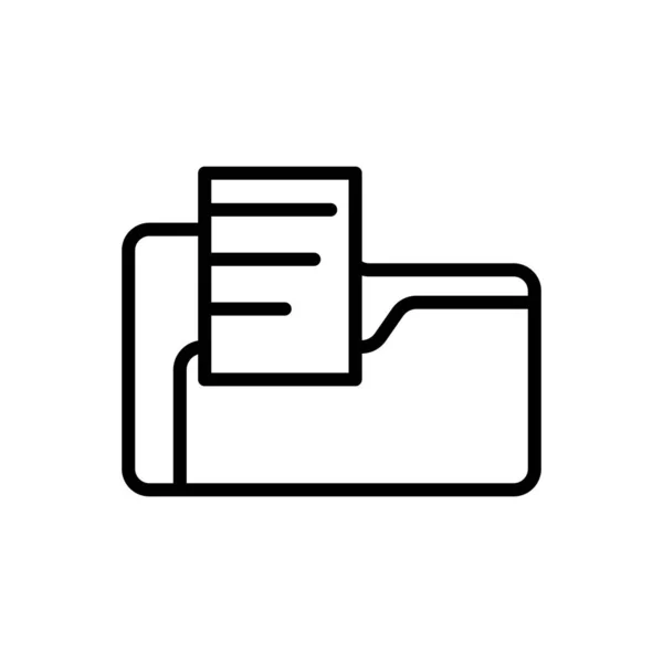 Vektorové Ikony Složky Izolovaných Bílém Pozadí Složka Transparentní Znamení Čáry — Stockový vektor