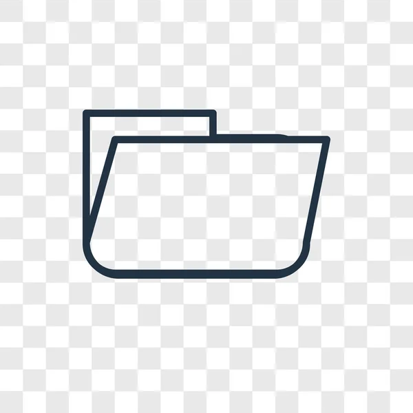 Icône Vectorielle Dossier Isolée Sur Fond Transparent Concept Logo Dossier — Image vectorielle