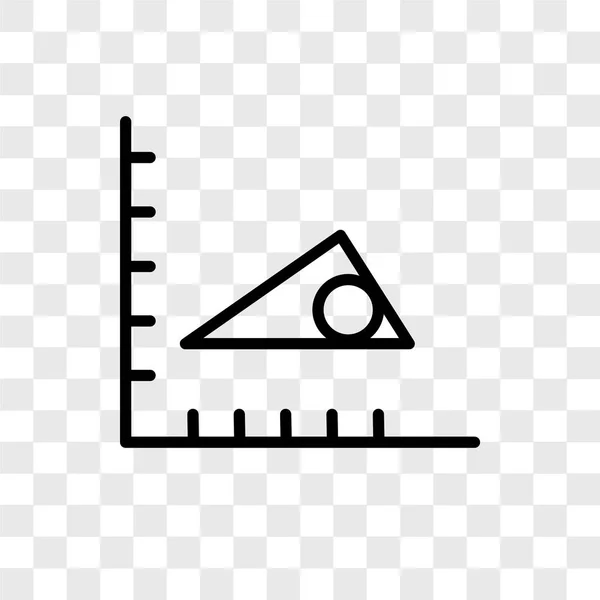 透明な背景 三角形のロゴの概念に分離された三角形のベクトル アイコン — ストックベクタ