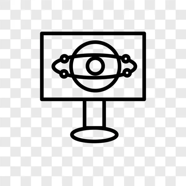 Monitor Icono Vectorial Aislado Sobre Fondo Transparente Concepto Logotipo Monitor — Archivo Imágenes Vectoriales