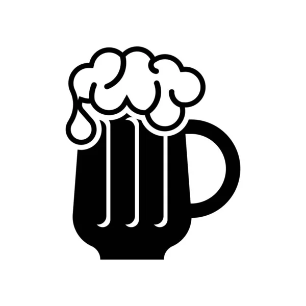 Bière Icône Vecteur Isolé Sur Fond Blanc Bière Signe Transparent — Image vectorielle