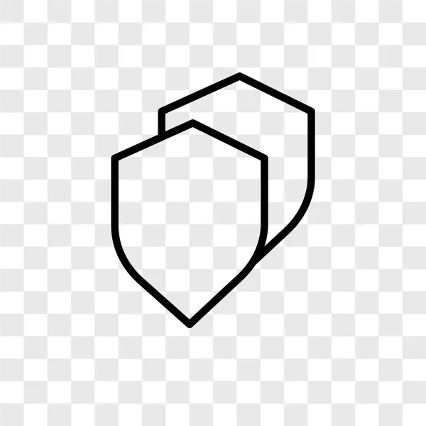 Icône Vectorielle Sécurité Isolée Sur Fond Transparent Concept Logo Sécurité — Image vectorielle