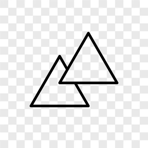 Ícone Vetorial Triângulo Isolado Fundo Transparente Conceito Logotipo Triângulo — Vetor de Stock