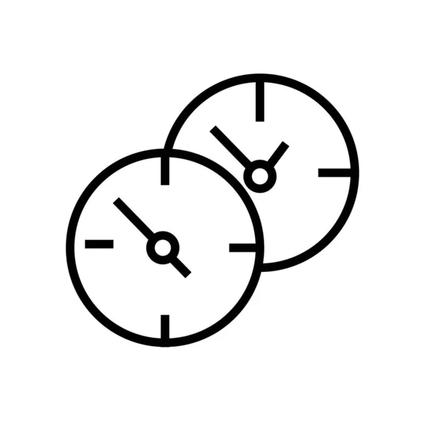 Zeit Icon Vektor Isoliert Auf Weißem Hintergrund Zeit Transparentes Zeichen — Stockvektor