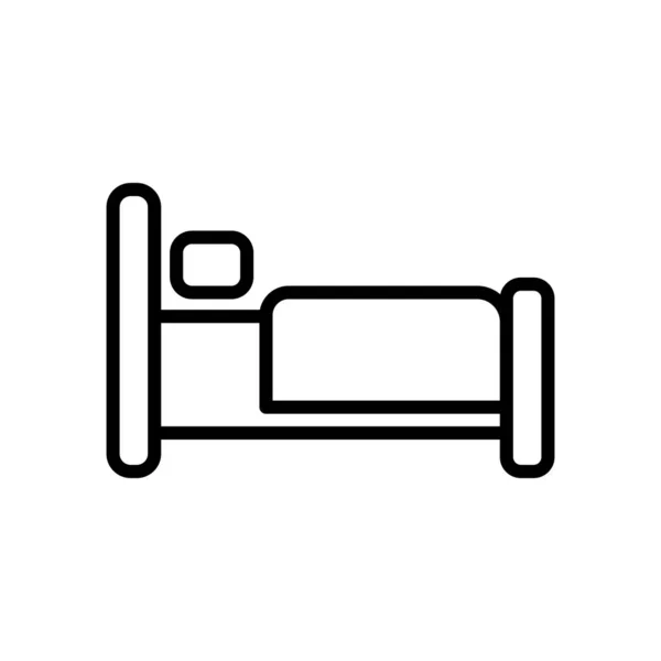 Icono Cama Vector Aislado Sobre Fondo Blanco Cama Transparente Signo — Archivo Imágenes Vectoriales