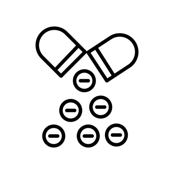 Vecteur Icône Antibiotique Isolé Sur Fond Blanc Signe Transparent Antibiotique — Image vectorielle