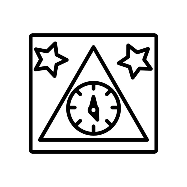 Піктограма Годинників Вектор Ізольовано Білому Тлі Прозорий Знак Годинника Лінійні — стоковий вектор