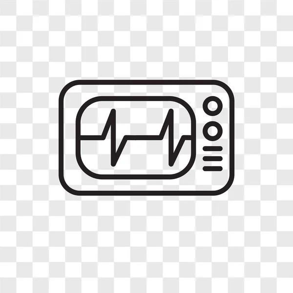 Icono Vector Cardiograma Aislado Sobre Fondo Transparente Concepto Logotipo Cardiograma — Vector de stock