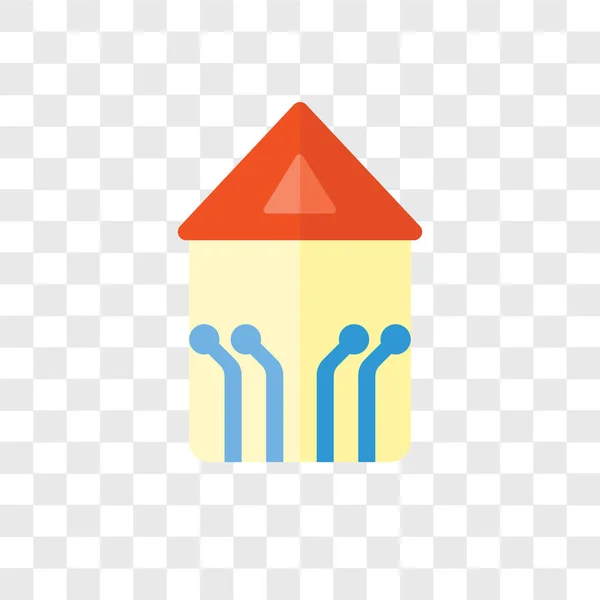 Icono Del Vector Del Hogar Inteligente Aislado Sobre Fondo Transparente — Archivo Imágenes Vectoriales