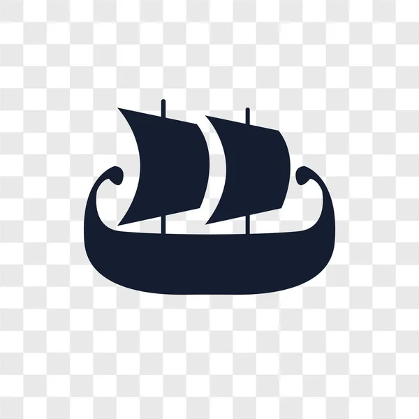 Schip Vector Pictogram Geïsoleerd Transparante Achtergrond Schip Logo Concept — Stockvector