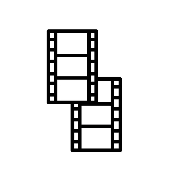 Film Reel Icon Vector Isolato Sfondo Bianco Film Reel Segno — Vettoriale Stock