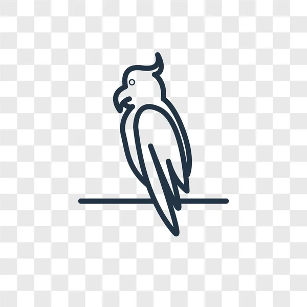 Ícone Vetor Papagaio Isolado Fundo Transparente Conceito Logotipo Papagaio —  Vetores de Stock