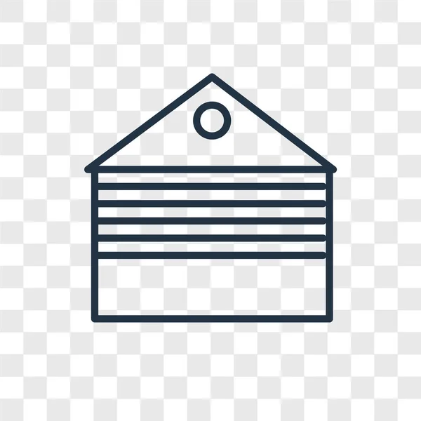 Garage Vector Icon Isolated Transparent Background Garage Logo Concept — Stock Vector