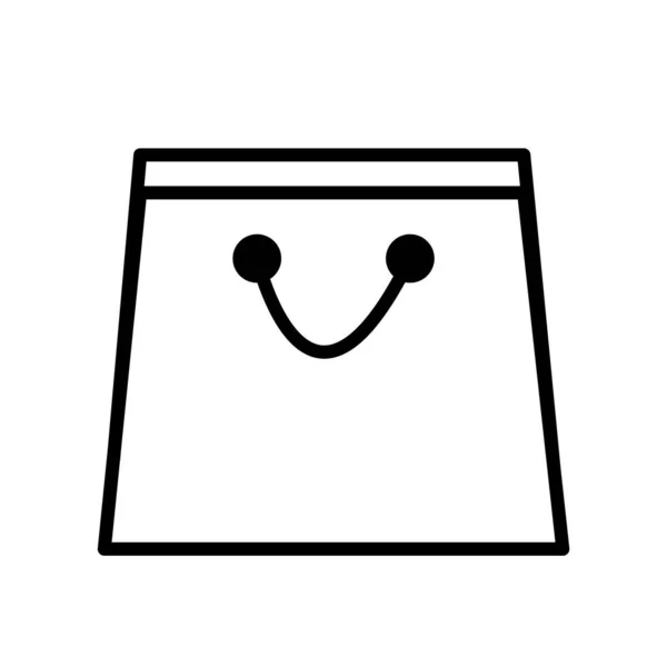 购物袋图标矢量隔离在白色背景 购物袋透明标志 线条或线形标志 元素设计的轮廓风格 — 图库矢量图片