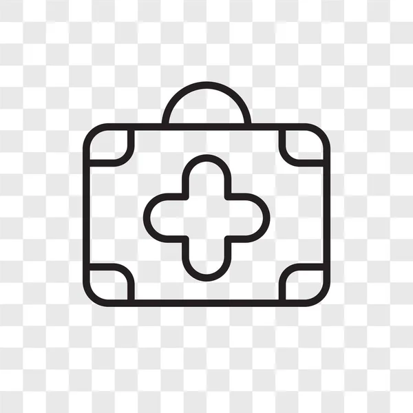 First Aid Kit Vektorové Ikony Izolované Průhledné Pozadí First Aid — Stockový vektor