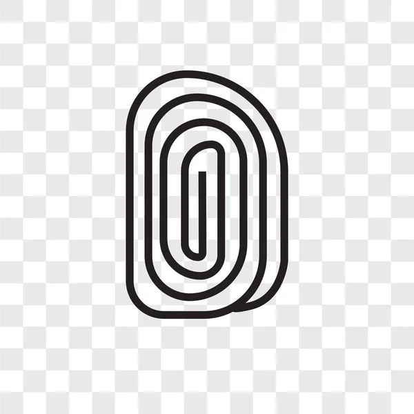Значок Вектора Отпечатков Пальцев Изолирован Прозрачном Фоне Концепция Логотипа Fingerprint — стоковый вектор