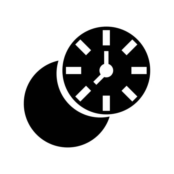 Icône Horloge Vecteur Isolé Sur Fond Blanc Horloge Signe Transparent — Image vectorielle