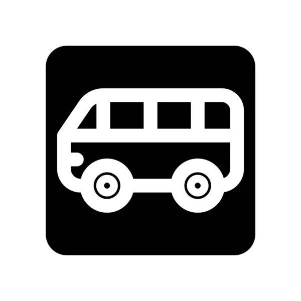 Bus Stop Vector Icono Aislado Sobre Fondo Blanco Bus Stop — Vector de stock