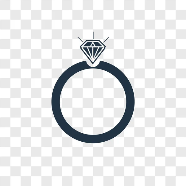 Ring Vector Pictogram Geïsoleerd Transparante Achtergrond Ring Logo Concept — Stockvector