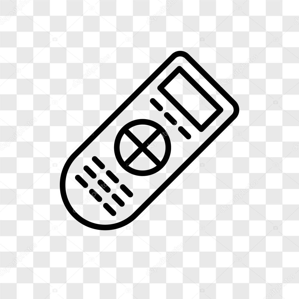 Remote vector icon isolated on transparent background, Remote logo concept