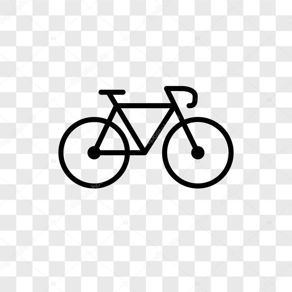 Bicycle vector icon isolated on transparent background, Bicycle logo concept