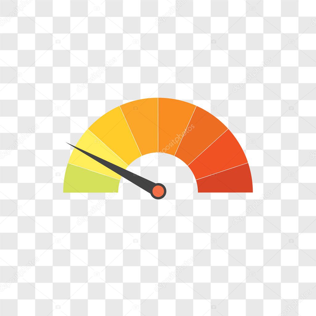 Meter vector icon isolated on transparent background, Meter logo concept