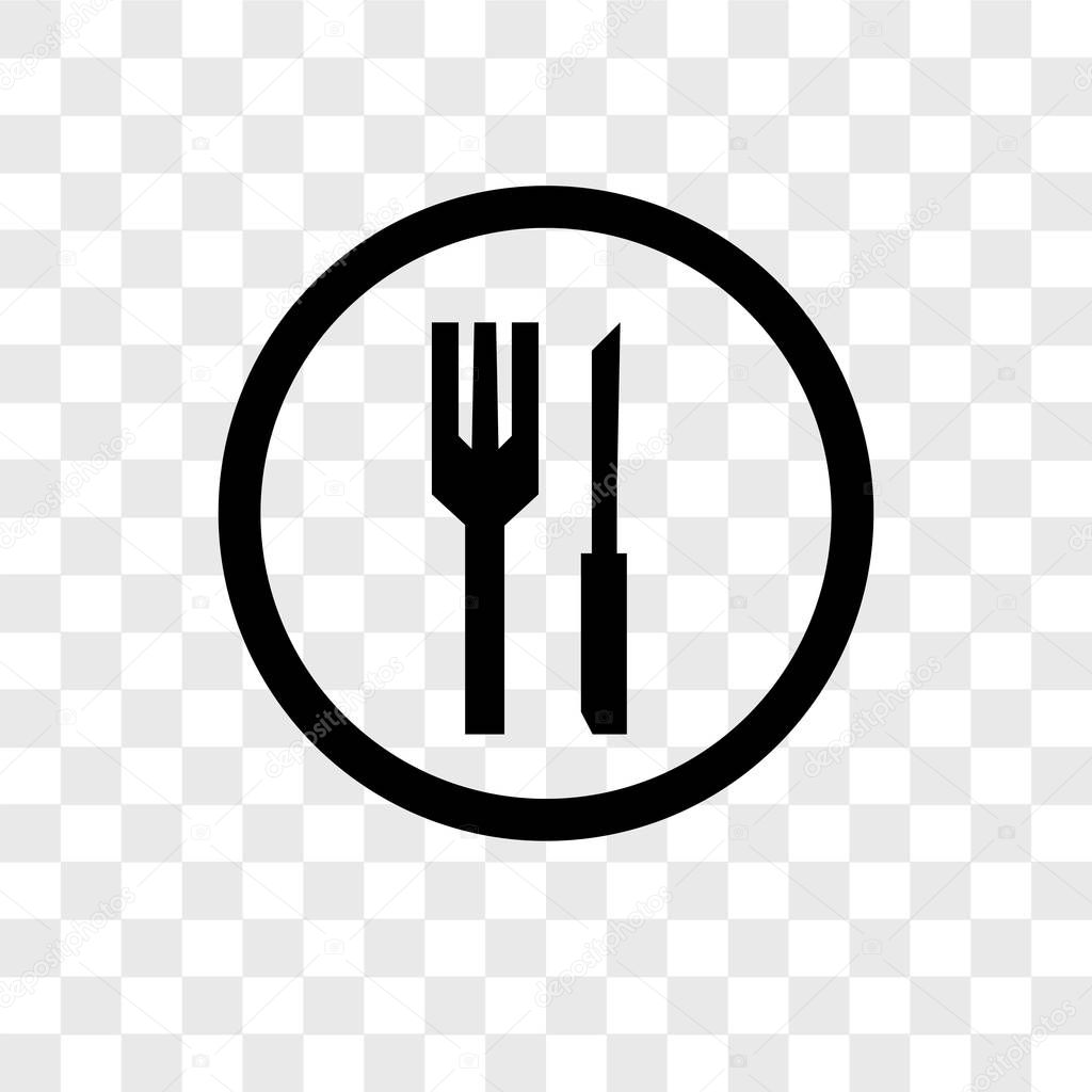 Restaurant vector icon isolated on transparent background, Restaurant logo concept