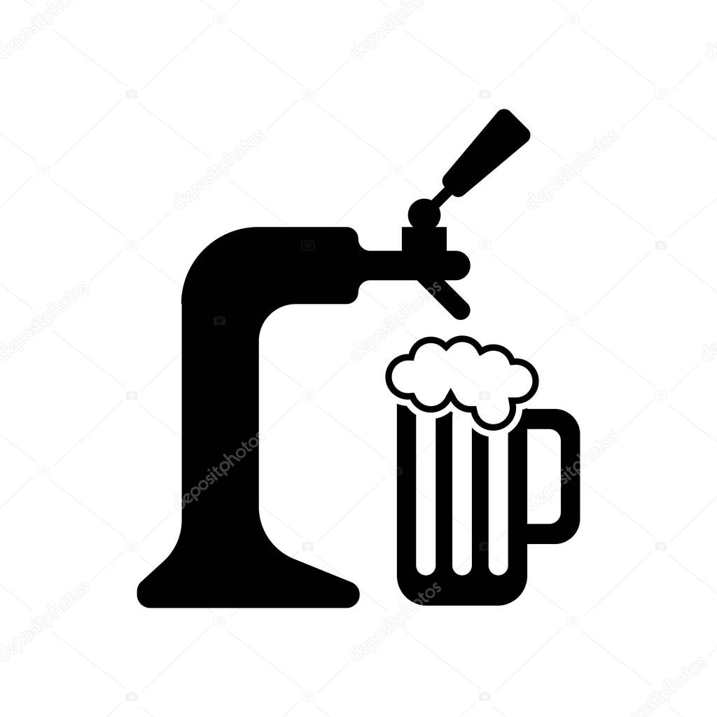 Tap icon vector isolated on white background, Tap transparent sign , beer symbols