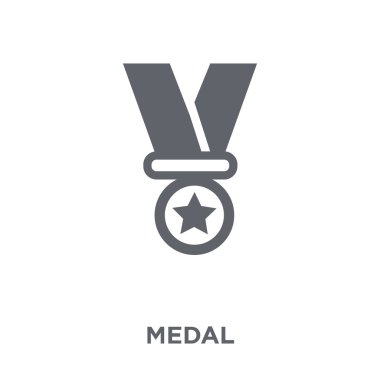 Madalya simgesi. Madalya tasarım konsepti ordu koleksiyonundan. Basit öğe vektör çizim beyaz arka plan üzerinde.