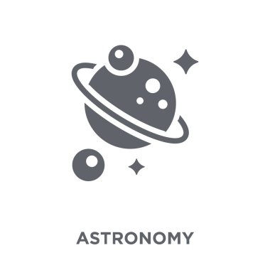 Astronomi simgesi. Astronomi tasarım konsepti astronomi koleksiyonundan. Basit öğe vektör çizim beyaz arka plan üzerinde.
